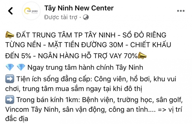 Dự án khu dân cư “Tây Ninh New Center” chưa được cấp phép tại Tây Ninh