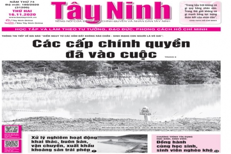 Điểm báo in Tây Ninh ngày 16.11.2020