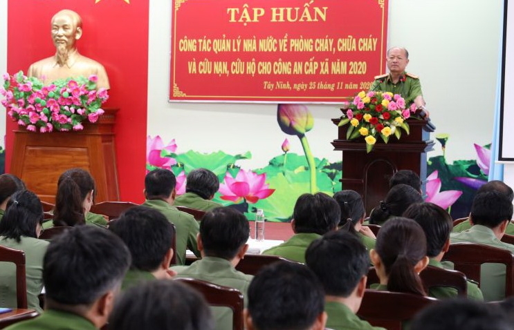 Công an tỉnh: Tập huấn công tác quản lý nhà nước về phòng cháy, chữa cháy và cứu nạn cứu hộ cho Công an cấp xã