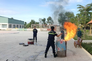 Châu Thành tập huấn nghiệp vụ phòng cháy chữa cháy