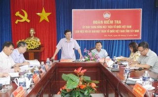Đoàn kiểm tra của Uỷ ban Trung ương MTTQ Việt Nam làm việc tại Tây Ninh