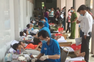 Năm 2020: Hòa Thành tiếp nhận 2.258 đơn vị máu