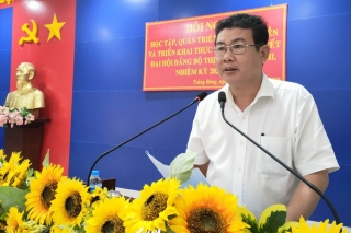 Trảng Bàng: Quán triệt, triển khai Nghị quyết Đại hội Đảng bộ thị xã lần thứ XII, nhiệm kỳ 2020 – 2025