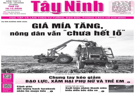 Điểm báo in Tây Ninh ngày 16.12.2020