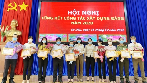 Gò Dầu tổ chức Hội nghị tổng kết công tác xây dựng Đảng năm 2020