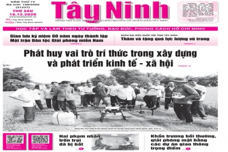 Điểm báo in Tây Ninh ngày 18.12.2020