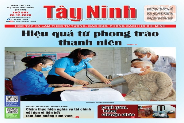 Điểm báo in Tây Ninh ngày 26.12.2020