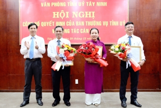 Bà Huỳnh Thị Hồng Nhung được bổ nhiệm giữ chức Chánh Văn phòng Tỉnh uỷ
