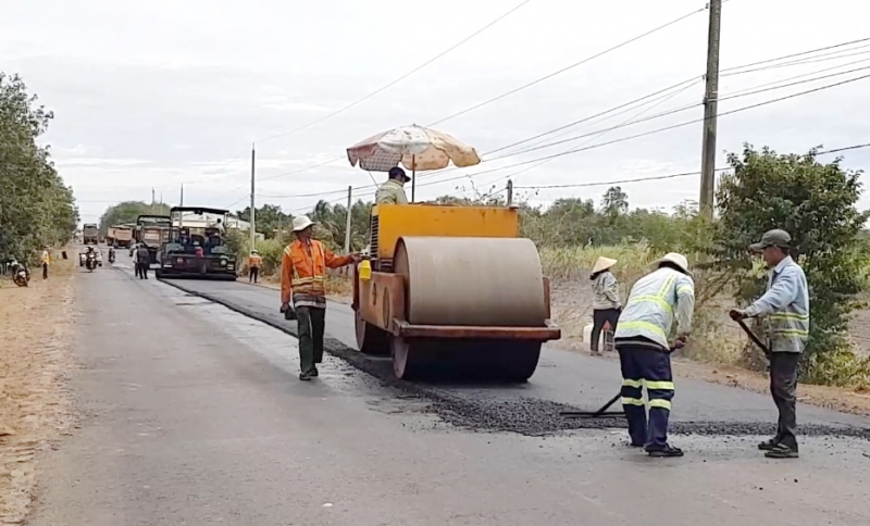 Công trình sửa chữa đường 781B  đảm bảo tiến độ