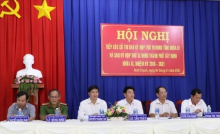 Bí thư Tỉnh ủy, Chủ tịch HĐND Tỉnh Nguyễn Thành Tâm tiếp xúc cử tri phường Ninh Thạnh