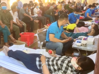 Huyện Dương Minh Châu: Gần 400 người tham gia hiến máu tình nguyện đợt 1, với 367 đơn vị máu