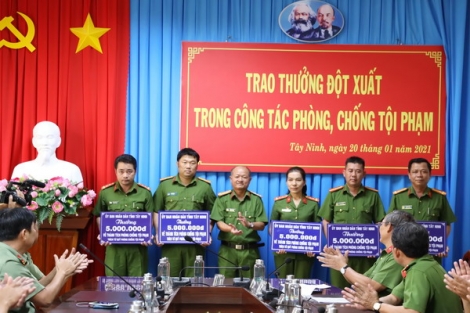 UBND tỉnh: Tặng thưởng cho 16 tập thể xuất sắc trong đấu tranh phòng chống tội phạm