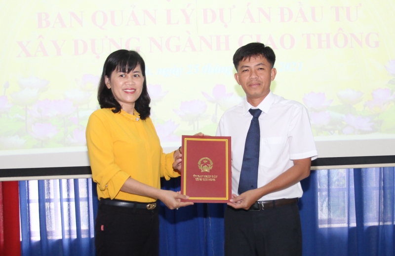 Ông Đặng Xuân Trường được bổ nhiệm giữ chức Giám đốc Ban Quản lý Dự án Đầu tư Xây dựng ngành Giao thông tỉnh