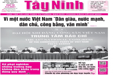 Điểm báo in Tây Ninh ngày 03.02.2021