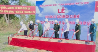 Khởi công xây dựng điểm dân cư liền kề Chốt dân quân Cây Me thuộc xã Long Thuận