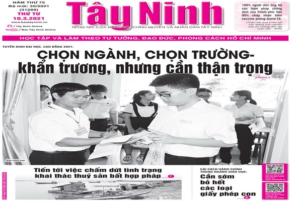 Điểm báo in Tây Ninh ngày 10.03.2021