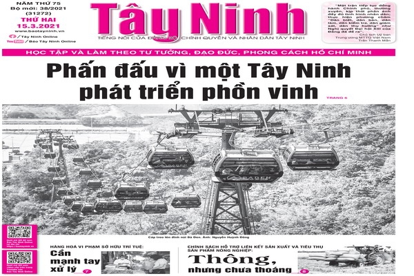 Điểm báo in Tây Ninh ngày 15.03.2021