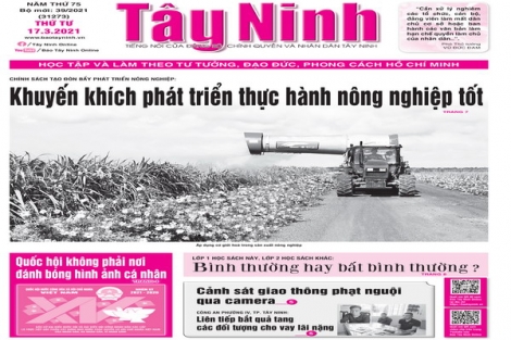 Điểm báo in Tây Ninh ngày 17.03.2021