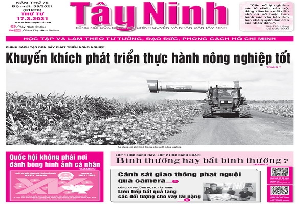 Điểm báo in Tây Ninh ngày 19.03.2021