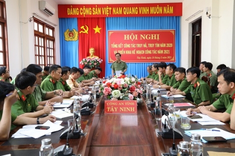 Công an Tây Ninh tổng kết công tác truy nã 2020