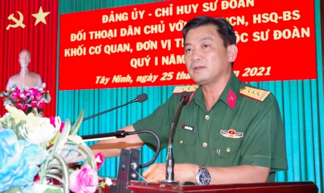 Đảng ủy Sư đoàn 5: Đối thoại dân chủ với sỹ quan, quân nhân chuyên nghiệp, hạ sỹ quan binh sĩ