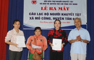 Tây Ninh thành lập 12 câu lạc bộ người khuyết tật
