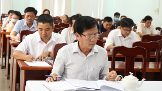 Ban Tuyên giáo Huyện ủy Gò Dầu Sơ kết công tác quí I.2021