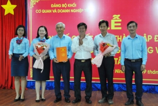 Thành lập Đảng bộ Công ty Xăng dầu Tây Ninh và Ngân hàng Thương mại Cổ phần Công thương Việt Nam chi nhánh Tây Ninh