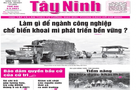 Điểm báo in Tây Ninh ngày 03.05.2021