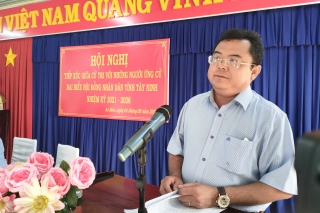 Ứng cử viên đại biểu HĐND tỉnh đơn vị bầu cử số 5: Tiếp xúc cử tri tại thị xã Trảng Bàng