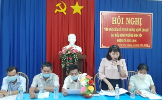Phường Ninh Sơn: Tiếp xúc cử tri, vận động bầu cử đối với những người ứng cử đại biểu HĐND các cấp