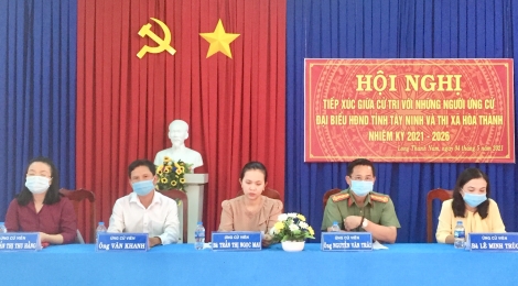 Ứng cử viên đại biểu HĐND tỉnh tiếp xúc cử tri xã Long Thành Nam, thị xã Hòa Thành