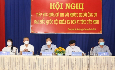 Thành phố Tây Ninh: Tiếp xúc cử tri với người ứng cử đại biểu Quốc hội khoá XV