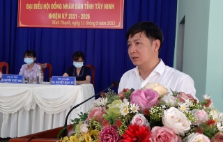 Bí thư Tỉnh ủy Nguyễn Thành Tâm tiếp xúc cử tri phường Ninh Thạnh
