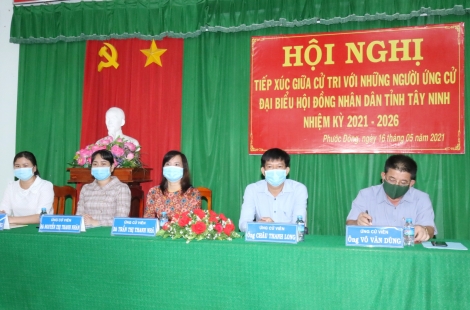 Ứng cử viên đại biểu HĐND tỉnh đơn vị bầu cử số 7: Tiếp xúc cử tri xã Phước Đông và thị trấn Gò Dầu