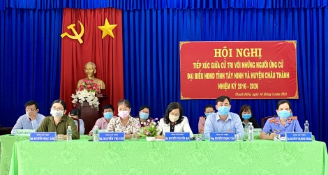 Ứng cử viên HĐND tỉnh đơn vị bầu cử số 8 tiếp xúc cử tri xã Thanh Điền và An Bình