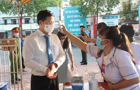 Tây Ninh thực hiện nghiêm các biện pháp phòng chống dịch trong ngày bầu cử