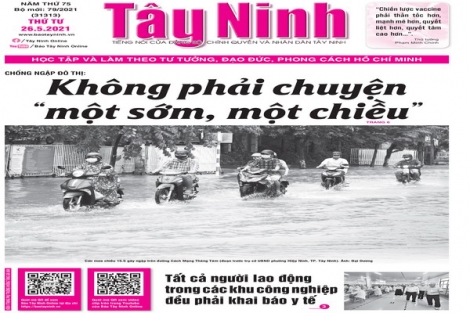 Điểm báo in Tây Ninh ngày 26.05.2021