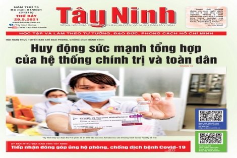 Điểm báo in Tây Ninh ngày 29.05.2021