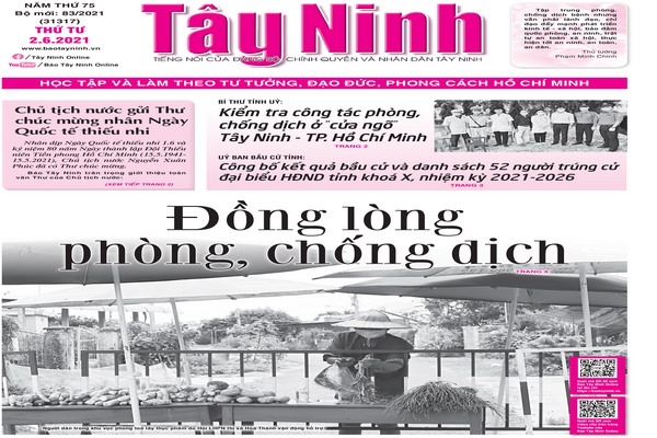 Điểm báo in Tây Ninh ngày 02.06.2021