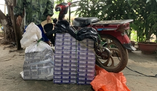 Đồn biên phòng Tân Hà: Một đêm bắt giữ hai vụ buôn lậu thuốc lá