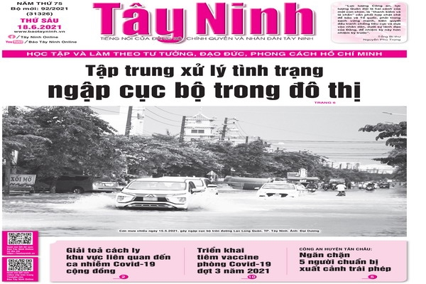 Điểm báo in Tây Ninh ngày 18.06.2021