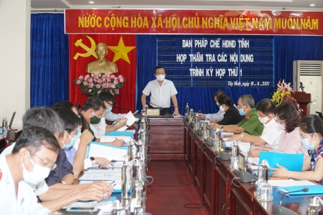 Thẩm tra các nội dung thuộc lĩnh vực pháp chế