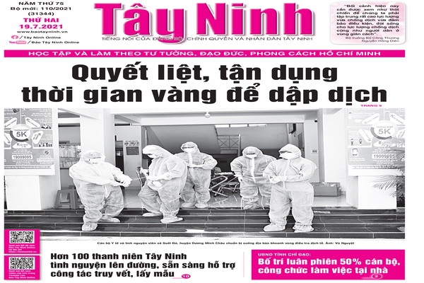 Điểm báo in Tây Ninh ngày 19.07.2021