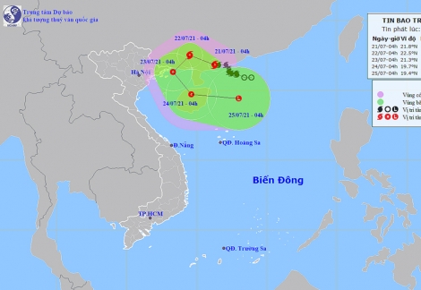 Bão số 3 gây mưa to cục bộ ở Bắc Bộ và Trung Bộ