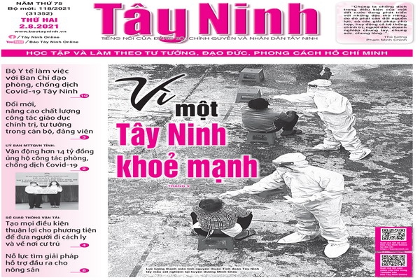 Điểm báo in Tây Ninh ngày 02.08.2021