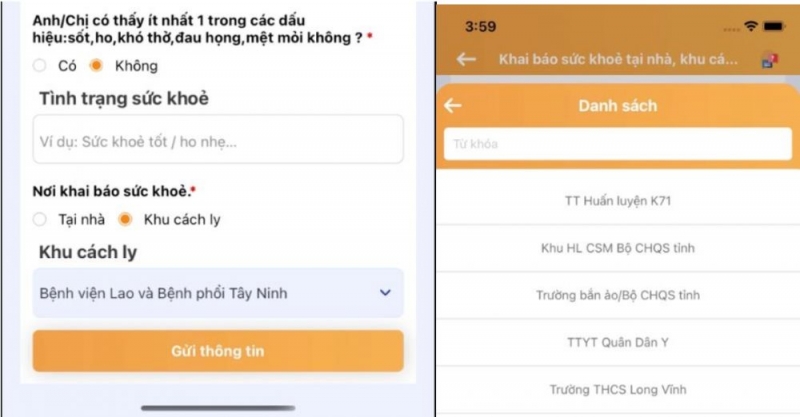 Bổ sung tính năng hỗ trợ người cách ly y tế trên ứng dụng “Tây Ninh Smart”