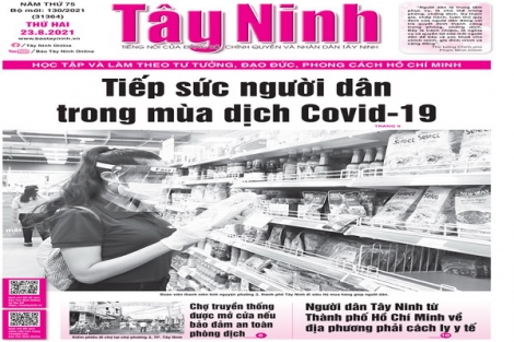 Điểm báo in Tây Ninh ngày 23.08.2021