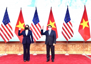 Thủ tướng Phạm Minh Chính tiếp Phó Tổng thống Hoa Kỳ Kamala Harris