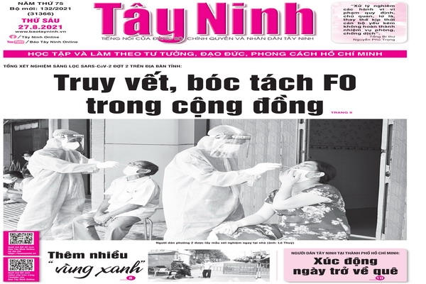 Điểm báo in Tây Ninh ngày 27.08.2021